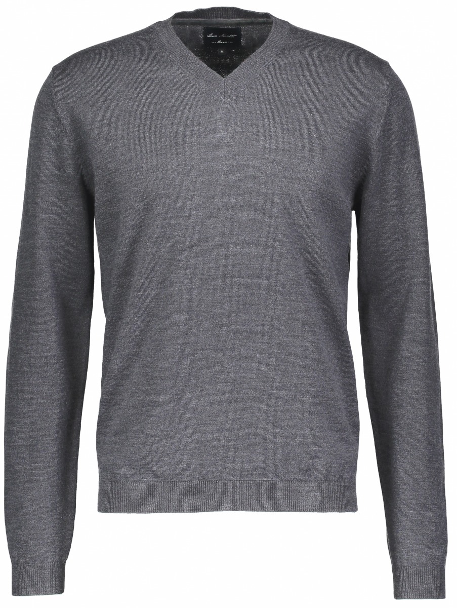 LUCA MERINO V NECK GRÅ GENSER | Hoyer.no Grå Merino V Hals Genser Genser | Gant | Gensere | Miinto.no