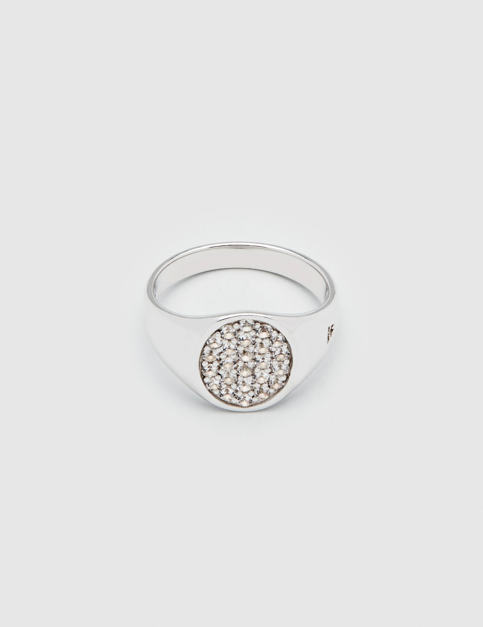 TOM WOOD - Mini oval white topaz sølvring | Høyer