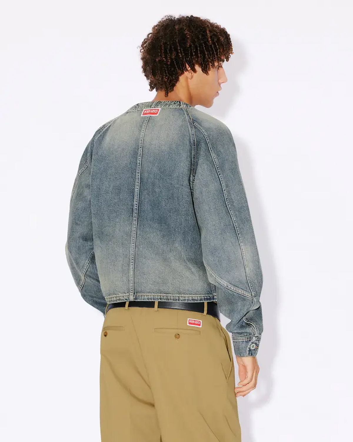 KENZO Denim Workwear Jacket in Blue for Men