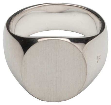 美品）TOMWOOD oval satin ring 58 Tom Wood 'The Oval' Signet Ring
