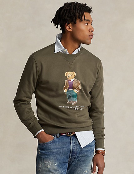 POLO RALPH LAUREN - Polo Bear Fleece Pullover Expedition Olive | HØYER